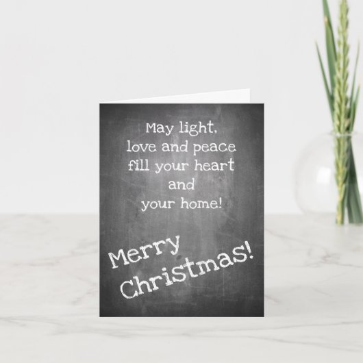 シャルボードスタイルのクリスマスモチーフ – クリスマスカード カード (正面)