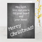 シャルボードスタイルのクリスマスモチーフ – クリスマスカード カード (黄色い花)