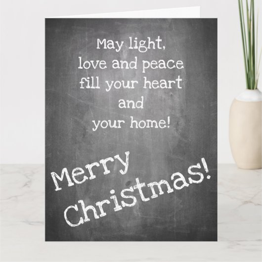 シャルボードスタイルのクリスマスモチーフ – クリスマスカード カード (正面)