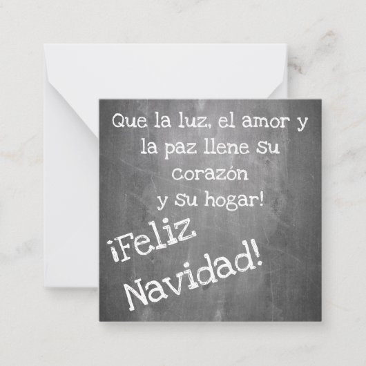 シャルボードスタイルのクリスマスモチーフ – クリスマス ノートカード (正面)