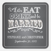 シャルボードスタイルパーソナライズされたフライトステッカー スクエアシール (正面)