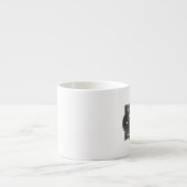 シャルボードスタイルファミリー名とモノグラム エスプレッソカップ (正面)