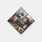 シャルボードスタイルフォトコラージュforバースデーパーティー スタンダードカクテルナプキン (角)