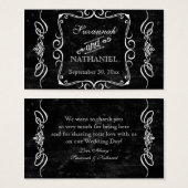 シャルボードスタイル素朴スワールカップルメッセージカード (正面&裏面)