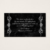 シャルボードスタイル素朴スワールカップルメッセージカード (裏面)