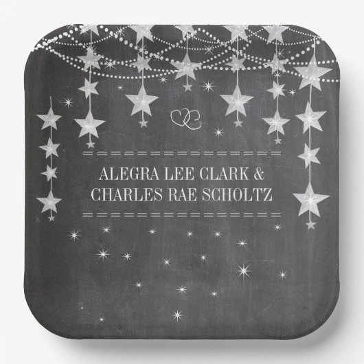 シャルボードスターズファンシー縁どスタイル ペーパープレート (正面)