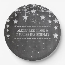 シャルボードスターズファンシー縁どスタイル ペーパープレート