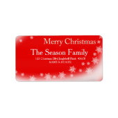 シャルボードスノーフレーククリスマス住所 シール (正面)