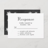 シャルボードスノーフレークRSVP 出欠カード (正面/裏面)