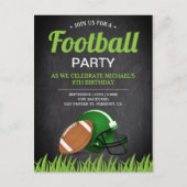 シャルボードスポーツキッズサッカーバースデーパーティー インビテーションポストカード (正面)