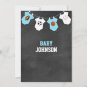 シャルボードスポーツテーマベビーシャワー招待状 招待状 (裏面)