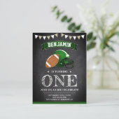 シャルボードスポーツフットボール1st誕生日パーティー インビテーションポストカード (スタンド正面)