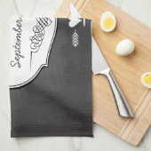 シャルボードタイポグラフィウェディング キッチンタオル (四つ折り)