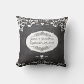 シャルボードタイポグラフィウェディング クッション (正面)