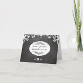 シャルボードタイポグラフィウェディング サンキューカード (正面)