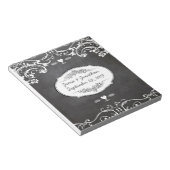 シャルボードタイポグラフィウェディング ノートパッド (アングル)