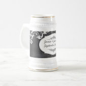 シャルボードタイポグラフィウェディング ビールジョッキ (正面左)