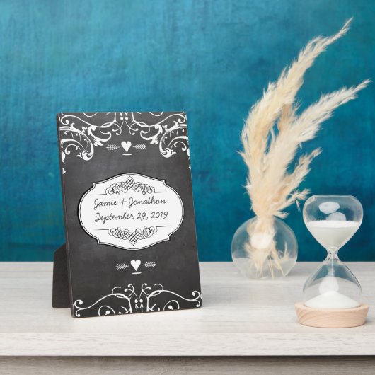シャルボードタイポグラフィウェディング フォトプラーク (側面)