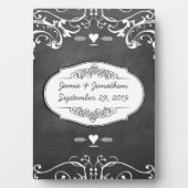 シャルボードタイポグラフィウェディング フォトプラーク (正面)