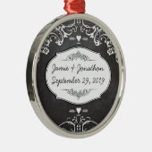 シャルボードタイポグラフィウェディング メタルオーナメント (右)