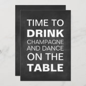 シャルボードタイポグラフィリハーサルディナー招待状 招待状 (正面/裏面)