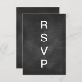 シャルボードタイポグラフィRSVP 出欠カード (正面/裏面)