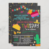 シャルボードタコトゥーズデイピナタフィエスタ2nd誕生日 招待状 (正面/裏面)