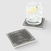 シャルボードデザインウィズラオツ感動的引用文 ストーンコースター (横)