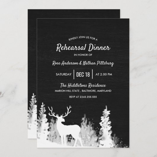 シャルボードトレンディアクリスマスリハーサルディナー 招待状 (正面/裏面)