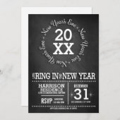 シャルボードニューイヤーズイブパーティー 招待状 (正面/裏面)