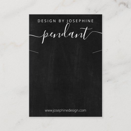 シャルボードネックレスペンダントディスプレイ 名刺 (正面)