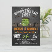 シャルボードハロウィーンフランケンシュタイン誕生日 招待状 (スタンド正面)