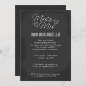 シャルボードハートドー結婚ルズ 招待状 (正面/裏面)