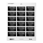 シャルボードバナーハッピーニューイヤー差出人住所 ラベル (フルシート)