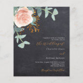 シャルボードバラフローラ予算結婚式招待状 (正面)