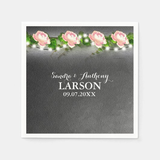 シャルボードバラ結婚ズナプキン スタンダードカクテルナプキン (正面)