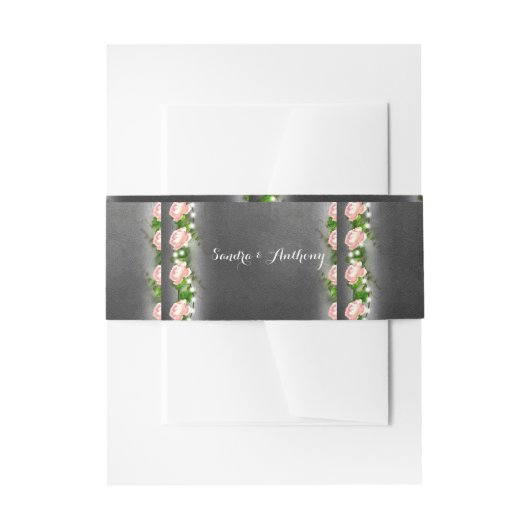 シャルボードバラ結婚式招待状ベリーバンド 招待状ベリーバンド (正面例)