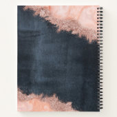 シャルボードバラ金ゴールド大理石グリッターアーティスト ノートブック (裏面)