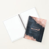 シャルボードバラ金ゴールド大理石グリッターアーティスト ノートブック (内部)