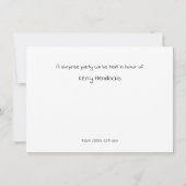 シャルボードバースデーパーティサプライズ招待状 招待状 (裏面)