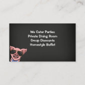 シャルボードバーベキューピグイラストレーション名刺 名刺 (裏面)