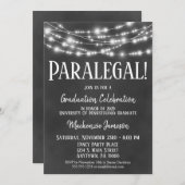 シャルボードパラリーガル卒業パーティー招待状 招待状 (正面/裏面)