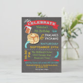 シャルボードパンケーキとパジャマの誕生日パーティー 招待状 (スタンド正面)