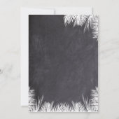 シャルボードパーム葉ぶら下がったズの灯り感謝祭 招待状 (裏面)