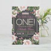 シャルボードパールリトルレディ1st誕生日 招待状 (スタンド正面)