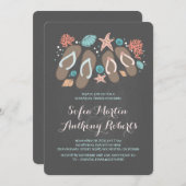 シャルボードビーチサンダルビーチリハーサル夕食 招待状 (正面/裏面)