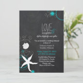 シャルボードビーチ結婚式リハーサルディナー 招待状 (スタンド正面)