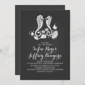 シャルボードビーチ結婚式招待 招待状 (正面/裏面)