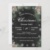 シャルボードピネコーンクリスマスパーティの招待状 招待状 (正面)