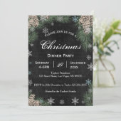 シャルボードピネコーンクリスマスパーティの招待状 招待状 (スタンド正面)